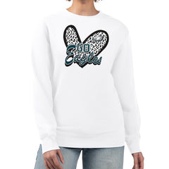 G-III 4Her by Carl Banks Women's Leopard Heart Pullover Sweatshirt - Philadelphia Eagles