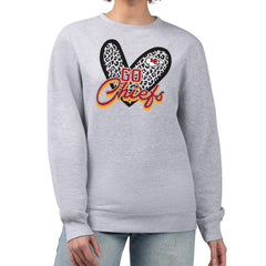 G-III 4Her by Carl Banks Women's Leopard Heart Pullover Sweatshirt - Kansas City Chiefs