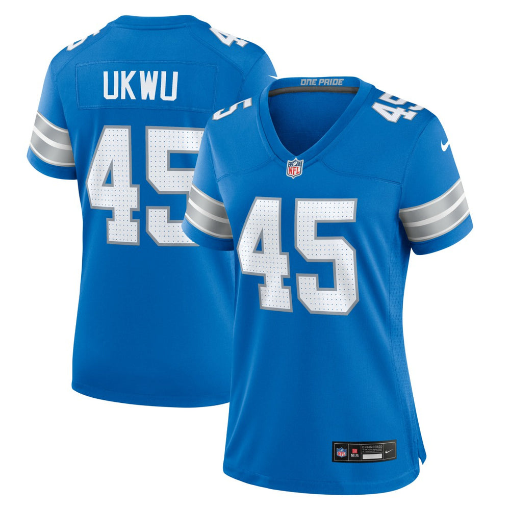 Isaac Ukwu Women's Game Jersey - Detroit Lions