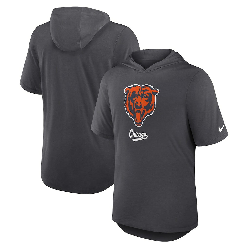 Tri-Blend Performance Hoodie T-Shirt - Chicago Bears
