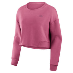 Women's Studio Tri-Blend Cropped Pullover Sweatshirt - Kansas City Chiefs