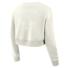 Women's Studio Tri-Blend Cropped Pullover Sweatshirt - San Francisco 49ers