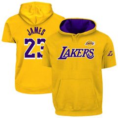 NBA LeBron James Los Angeles Lakers Big & Tall Short Sleeve Hoodie