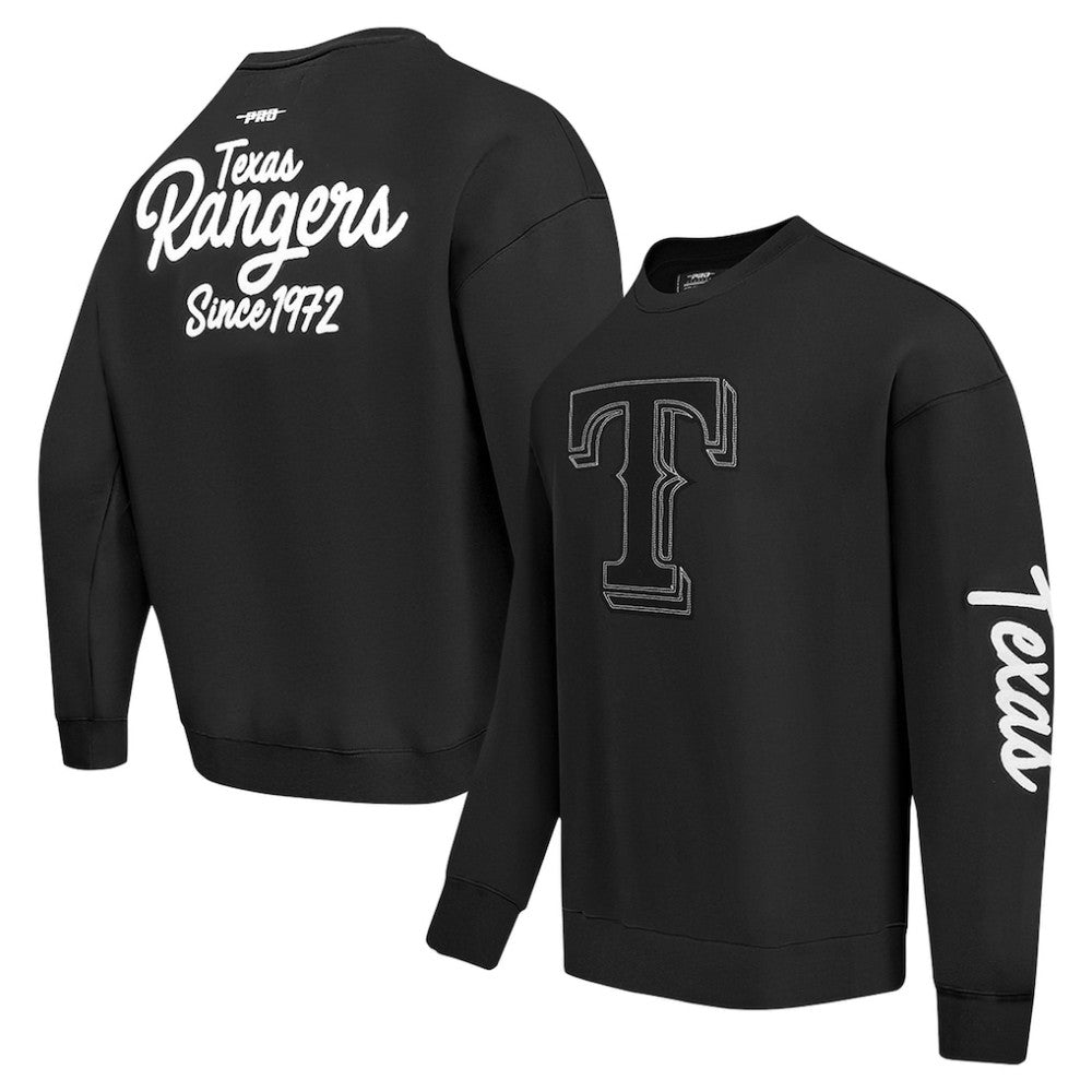 MLB Texas Rangers Pro Standard Paint The City Dropped Shoulder Pullover Sweatshirt