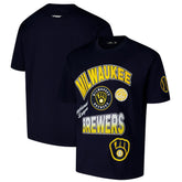 MLB Milwaukee Brewers Pro Standard Turn It Up Dropped Shoulder T-Shirt