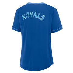 MLB Kansas City Royals Fanatics Women's League Diva Star Raglan V-Neck T-Shirt