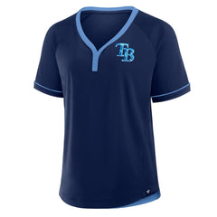 MLB Tampa Bay Rays Fanatics Women's League Diva Star Raglan V-Neck T-Shirt