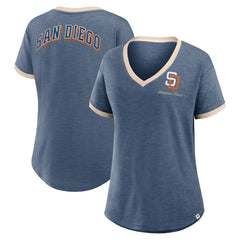 MLB San Diego Padres Fanatics Women's Binge Worthy Stadium Slub V-Neck T-Shirt
