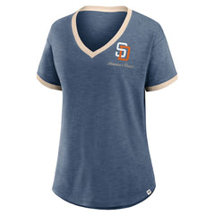 MLB San Diego Padres Fanatics Women's Binge Worthy Stadium Slub V-Neck T-Shirt