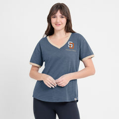 MLB San Diego Padres Fanatics Women's Binge Worthy Stadium Slub V-Neck T-Shirt