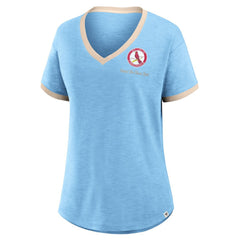 MLB St. Louis Cardinals Fanatics Women's Binge Worthy Stadium Slub V-Neck T-Shirt