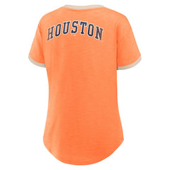 MLB Houston Astros Fanatics Women's Binge Worthy Stadium Slub V-Neck T-Shirt