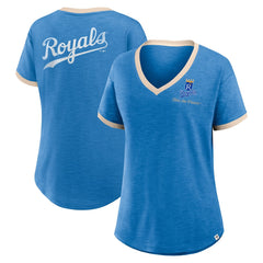 MLB Kansas City Royals Fanatics Women's Binge Worthy Stadium Slub V-Neck T-Shirt
