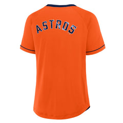 MLB Houston Astros Fanatics Women's Cooperstown Collection League Diva Raglan V-Neck T-Shirt