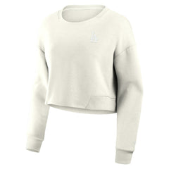 MLB Los Angeles Dodgers Fanatics Women's Studio Cropped Pullover Sweatshirt