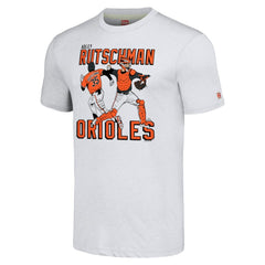 MLB Adley Rutschman Baltimore Orioles Homage Caricature Player Tri-Blend T-Shirt