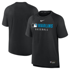 MLB Miami Marlins Nike Authentic Collection Pregame Raglan Dri-FIT T-Shirt