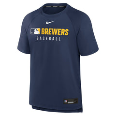 MLB Milwaukee Brewers Nike Authentic Collection Pregame Raglan Dri-FIT T-Shirt