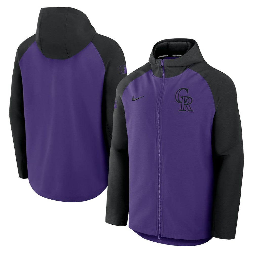MLB Colorado Rockies Nike Authentic Collection Raglan Performance Full-Zip Jacket
