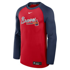 MLB Atlanta Braves Nike Authentic Collection Game Time Raglan Dri-FIT Long Sleeve T-Shirt