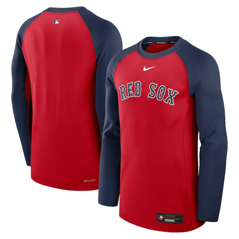 MLB Boston Red Sox Nike Authentic Collection Game Time Raglan Dri-FIT Long Sleeve T-Shirt