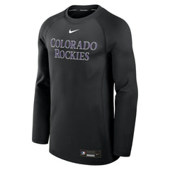 MLB Colorado Rockies Nike Authentic Collection Game Time Raglan Dri-FIT Long Sleeve T-Shirt