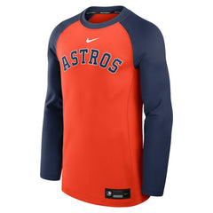 MLB Houston Astros Nike Authentic Collection Game Time Raglan Dri-FIT Long Sleeve T-Shirt