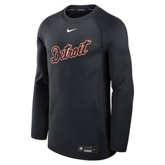 MLB Detroit Tigers Nike Authentic Collection Game Time Raglan Dri-FIT Long Sleeve T-Shirt