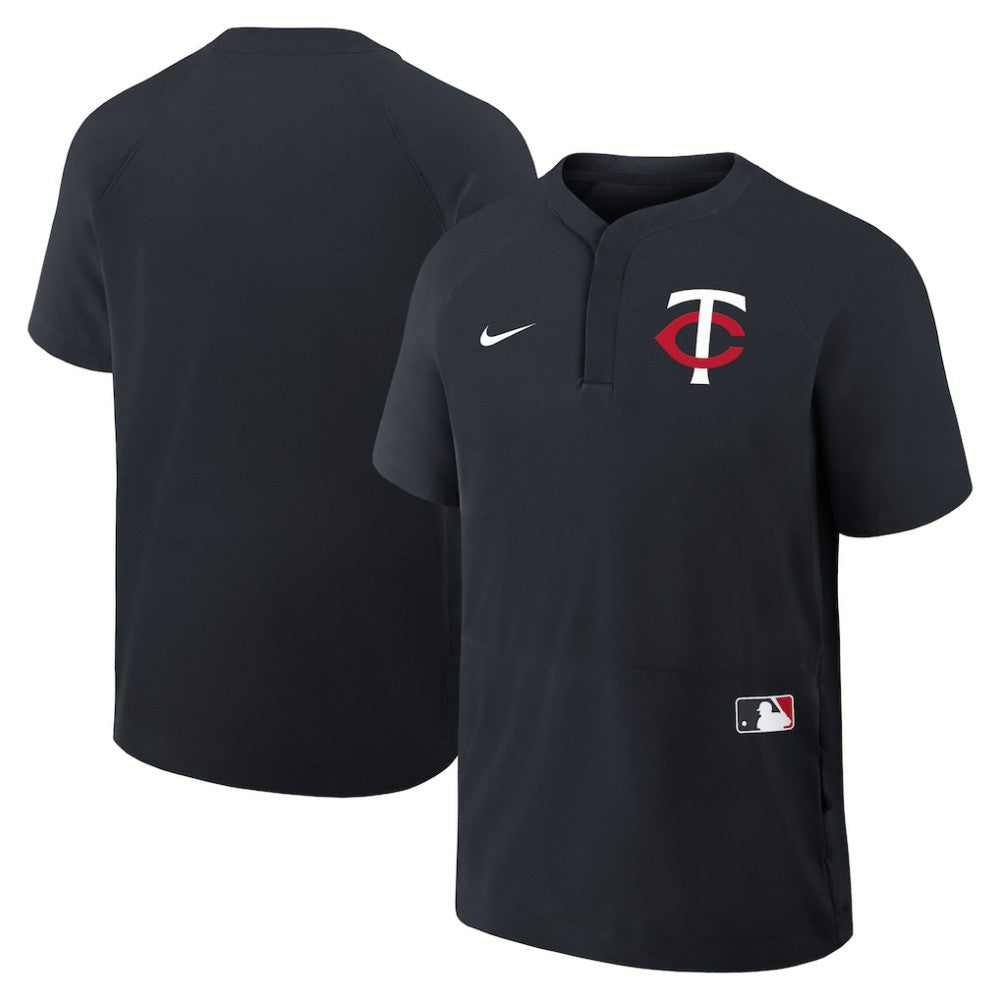 MLB Minnesota Twins Nike Authentic Collection Raglan Short Sleeve Windshirt