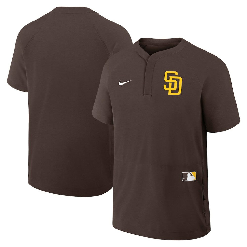 MLB San Diego Padres Nike Authentic Collection Raglan Short Sleeve Windshirt