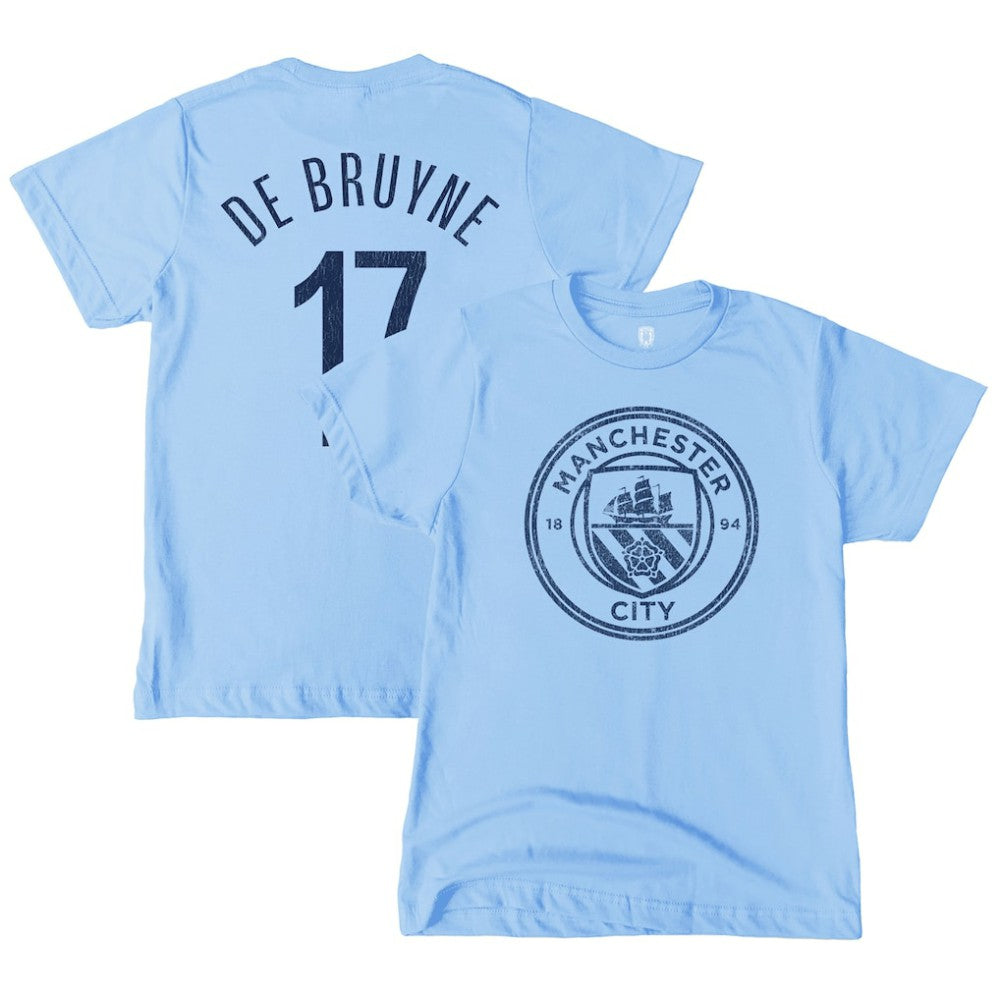 Kevin De Bruyne Manchester City 1863FC Youth Player T-Shirt - Sky Blue