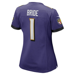 Number 1 Bride Women's Game Jersey - Baltimore Ravens