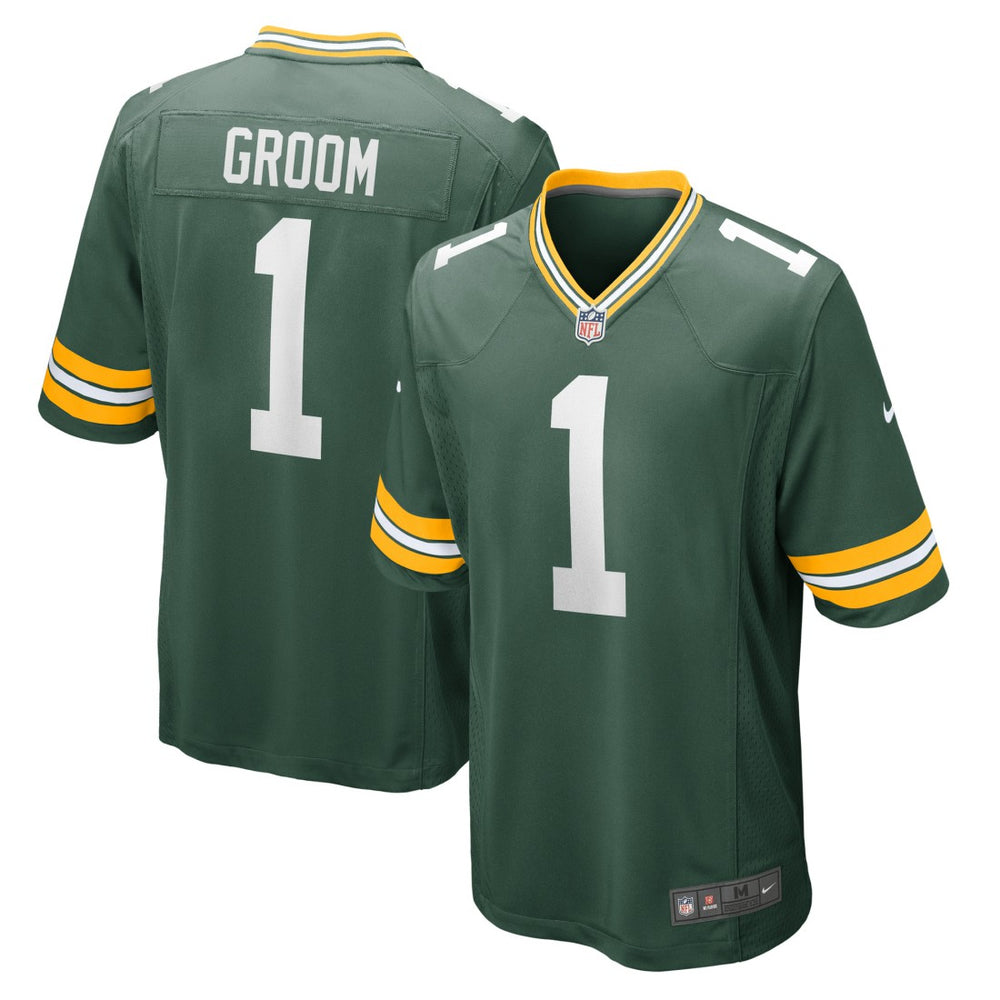 Number 1 Groom Game Jersey - Green Bay Packers