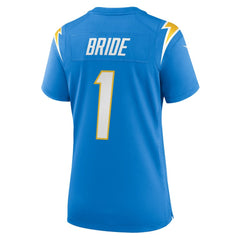 Number 1 Bride Women's Game Jersey - Los Angeles Chargers