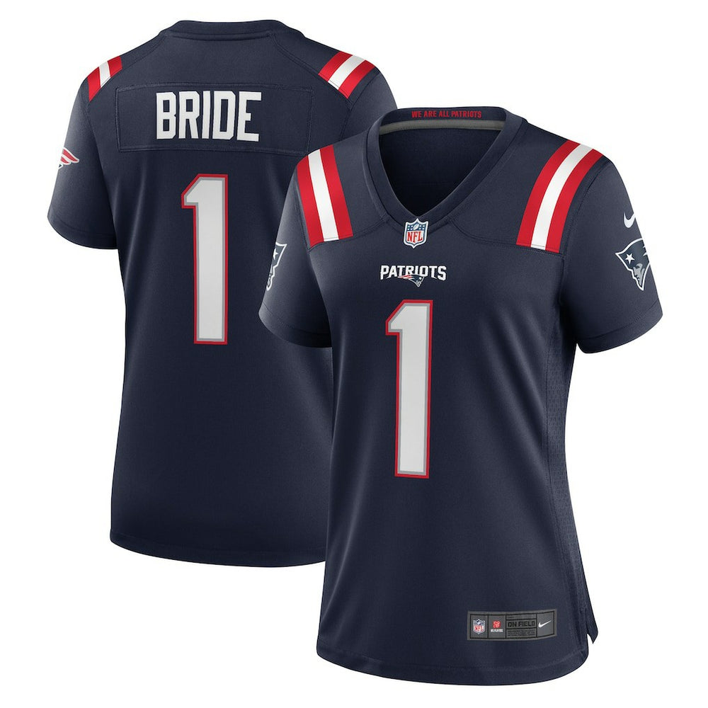 Number 1 Bride Women's Game Jersey - New England Patriots