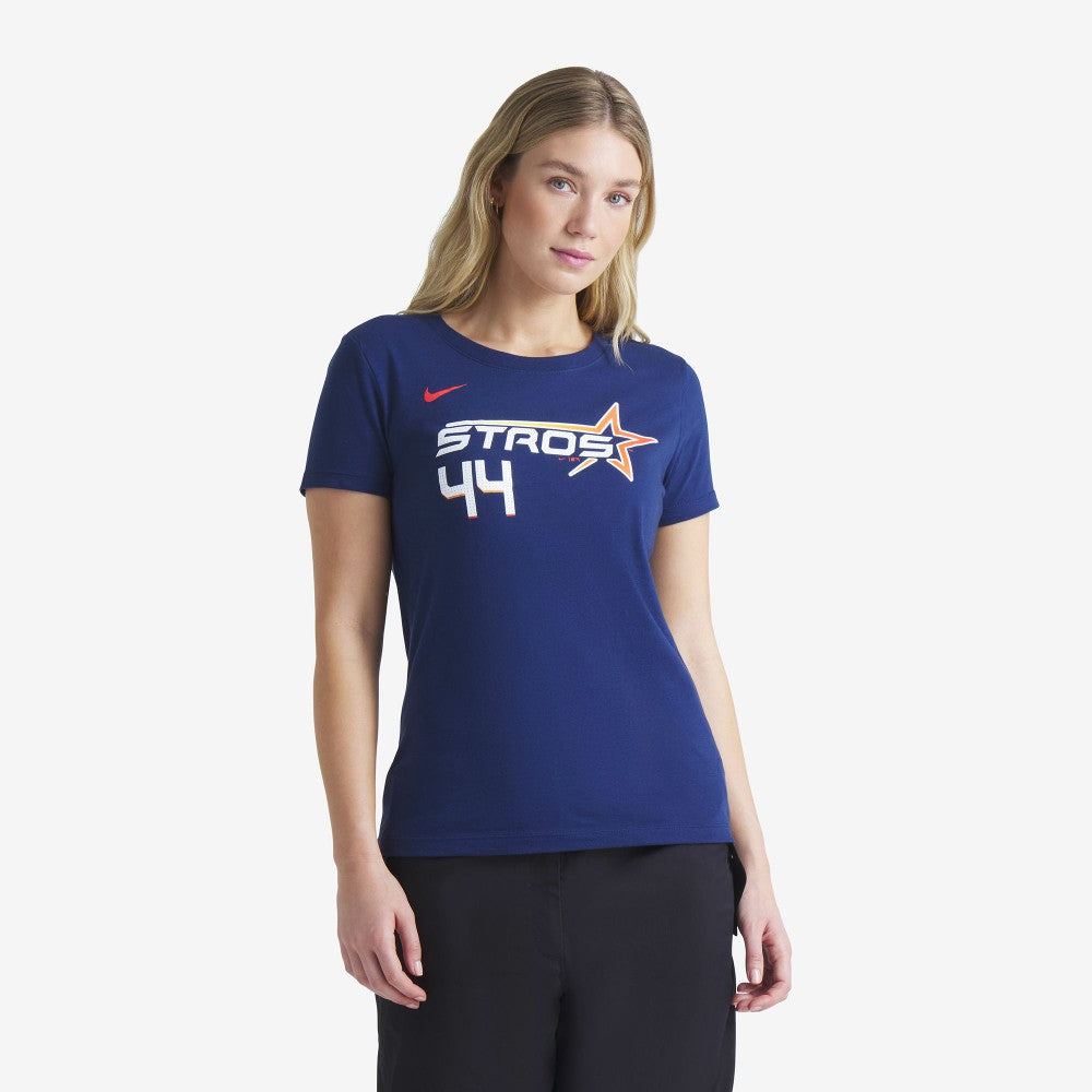 MLB Yordan Alvarez Houston Astros Nike Women's 2025 City Connect Fuse Name & Number T-Shirt