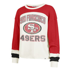 '47 Women's Plus Size Double Header Curve Toni Long Sleeve T-Shirt - San Francisco 49ers