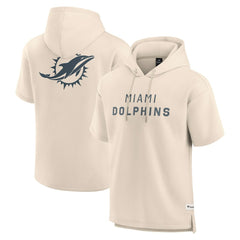 Elements Future Ground Lettering Short Sleeve Pullover Hoodie - Miami Dolphins