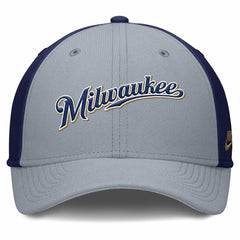 MLB Milwaukee Brewers Nike Rise Swoosh Performance Flex Hat