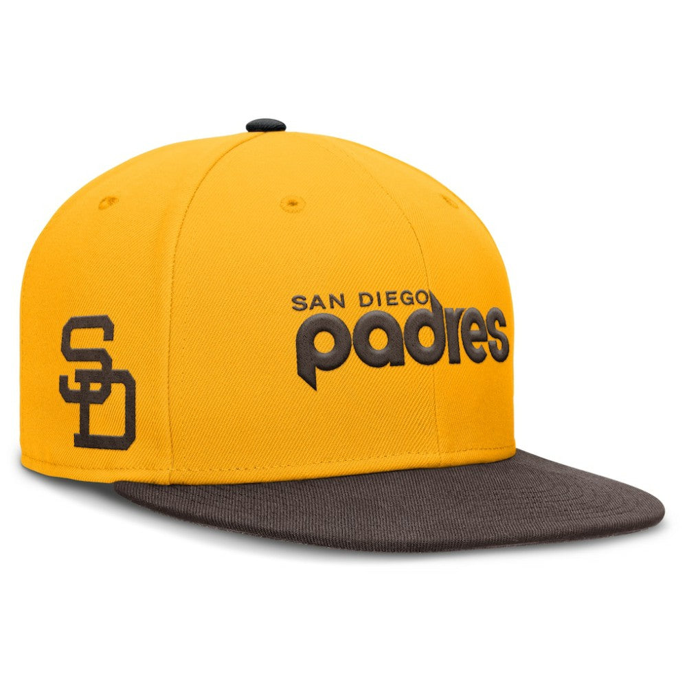 MLB San Diego Padres Nike Cooperstown Two-Tone Dri-FIT Round Bill True Fitted Hat