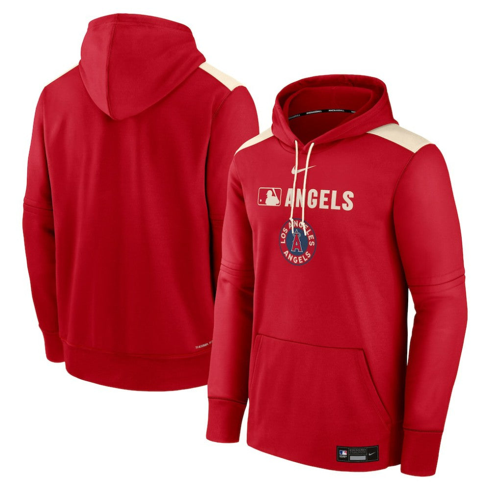 MLB Los Angeles Angels Nike Authentic Collection City Connect Therma Pullover Hoodie
