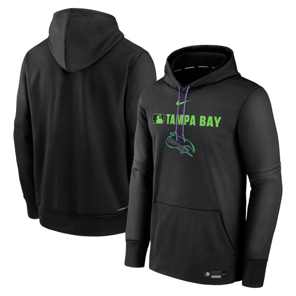 MLB Tampa Bay Rays Nike Authentic Collection City Connect Therma Pullover Hoodie