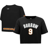 Joe Burrow Pro Standard Women's Player Name & Number Cropped Boxy T-Shirt - Cincinnati Bengals