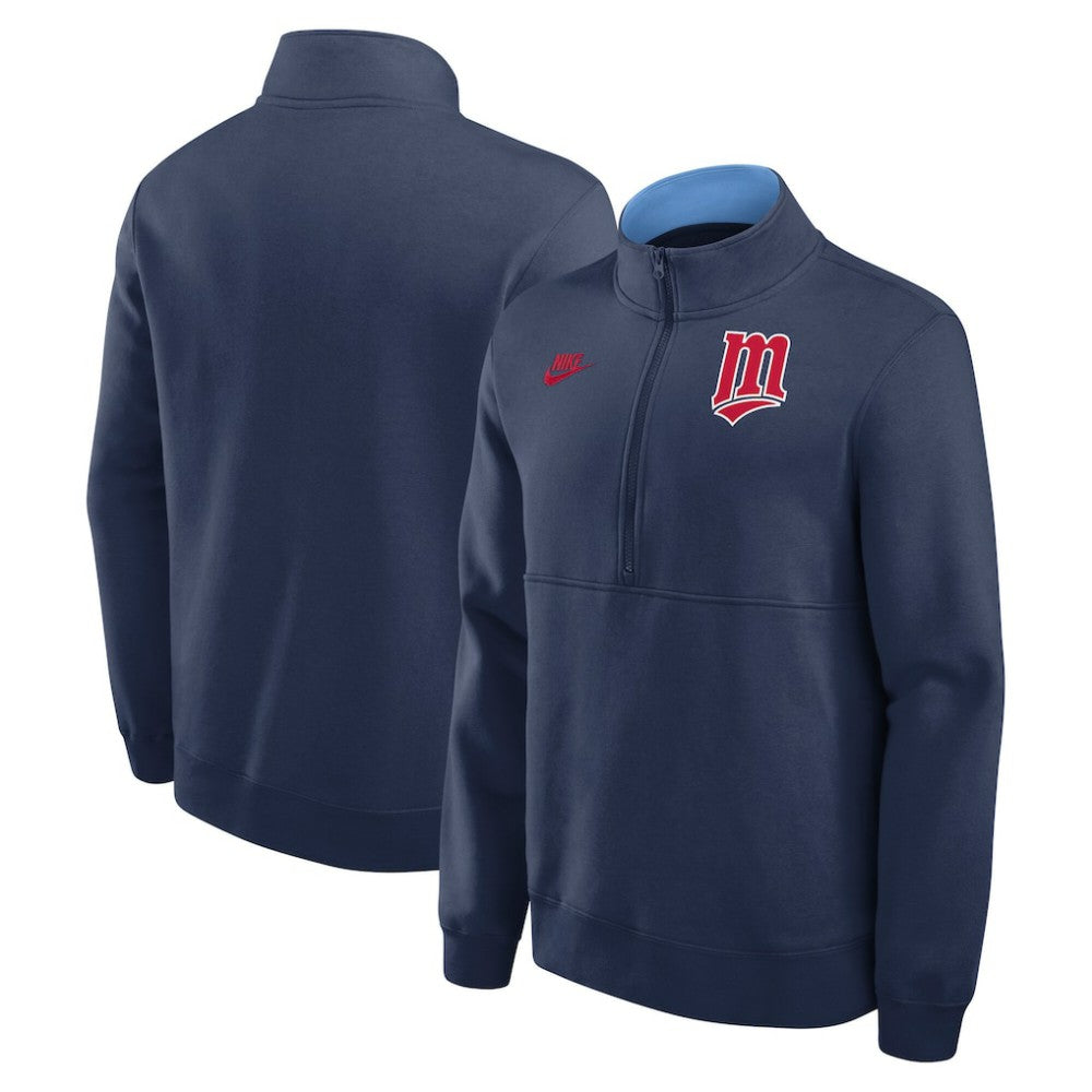 MLB Minnesota Twins Nike Cooperstown Collection Fleece Half-Zip Pullover