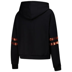Cuce Women's Cropped Sequins Pullover Hoodie - Cincinnati Bengals
