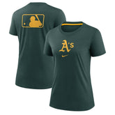 MLB Athletics Nike Women's Authentic Collection Early Work Tri-Blend T-Shirt