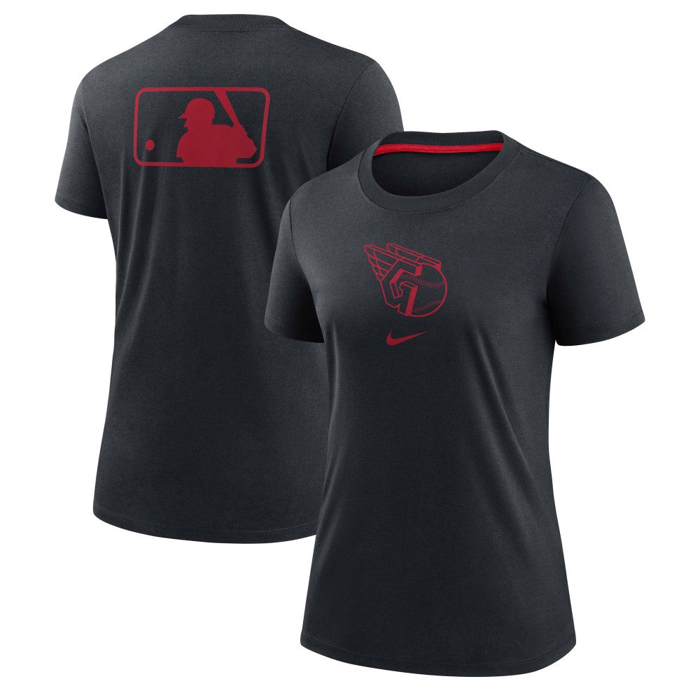 MLB Cleveland Guardians Nike Women's Authentic Collection Early Work Tri-Blend T-Shirt