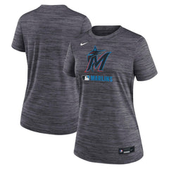 MLB Miami Marlins Nike Women's Authentic Collection Velocity Dri-FIT T-Shirt