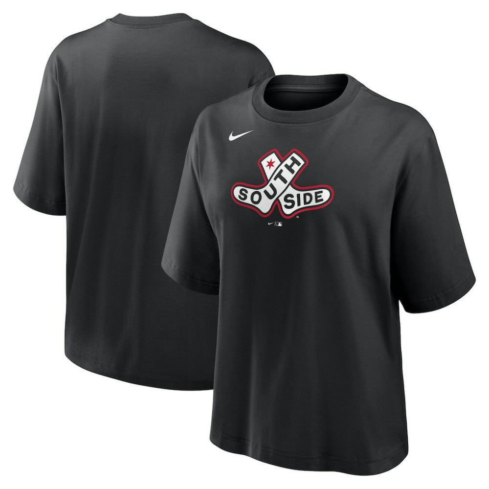 MLB Chicago White Sox Nike Women's 2025 City Connect Logo Boxy T-Shirt