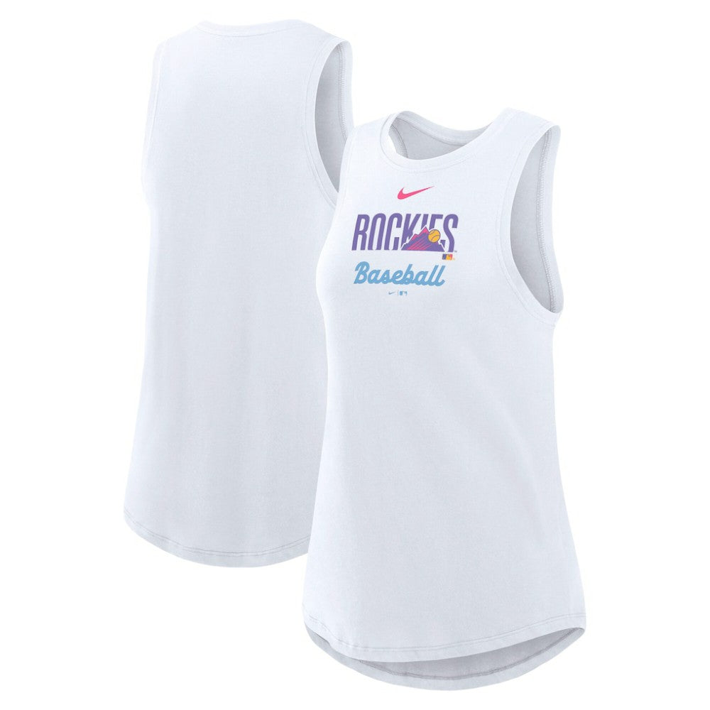MLB Colorado Rockies Nike Women's City Connect Tricode High Neck Dri-FIT Tank Top